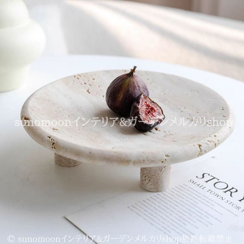 フルーツプレート 3脚 フルーツボウル 北欧 おしゃれ かわいい モダン マーブル柄 ベージュ ホワイト フードボウル キーボウル 収納トレイ ダイニング キッチン リビング 玄関