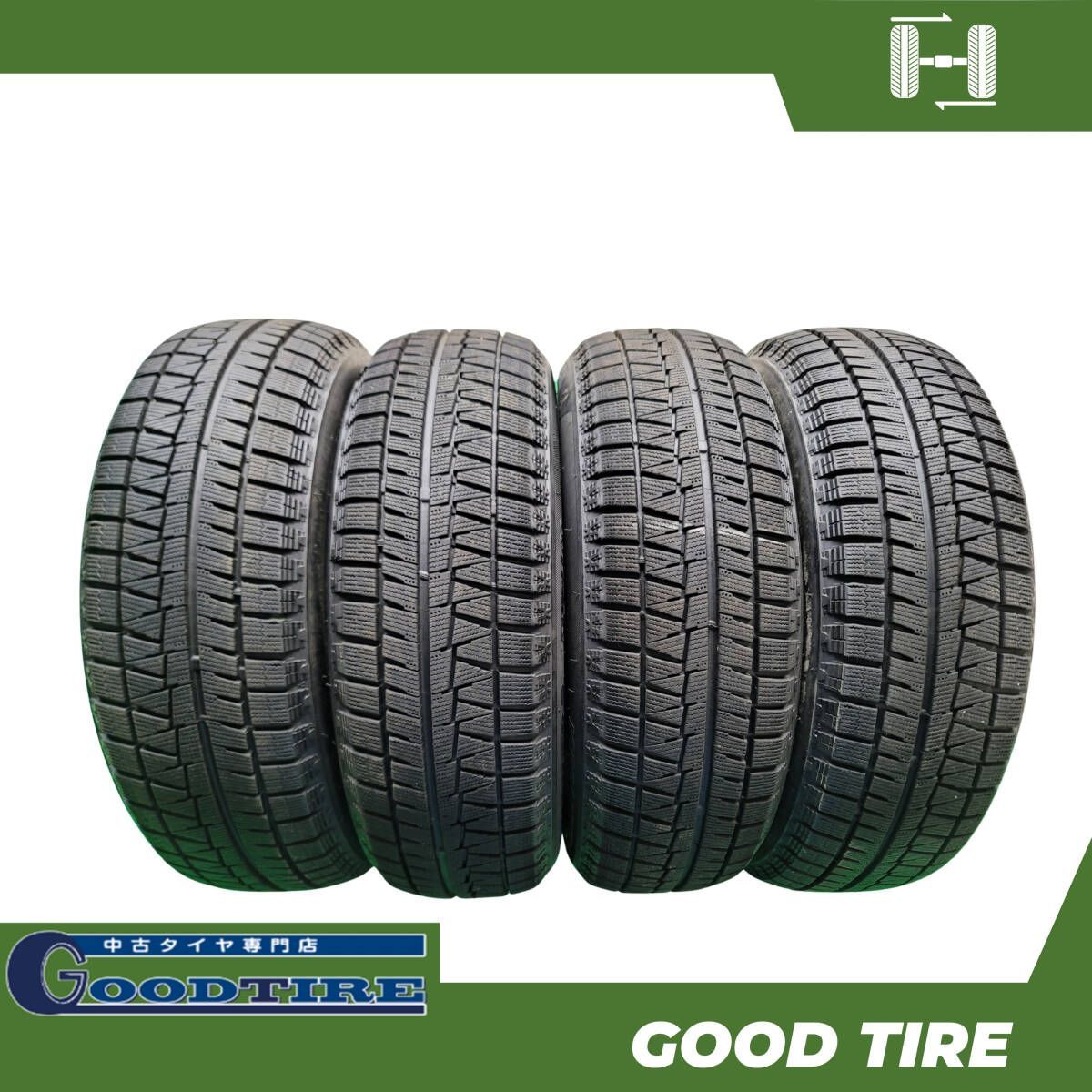 185|60R15 ブリヂストン ICEPARTNER2 4本 2025年製 8分山 タイヤ アクア フィット シエンタ 6946