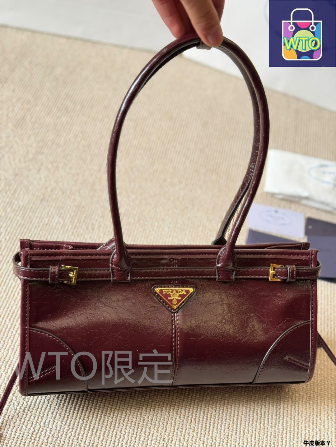 プラダ PRADA ビンテージ ヴィンテージ ハンドバッグ PRADA プラダ ハンドバッグ ブラック ロゴ レザー ボストン