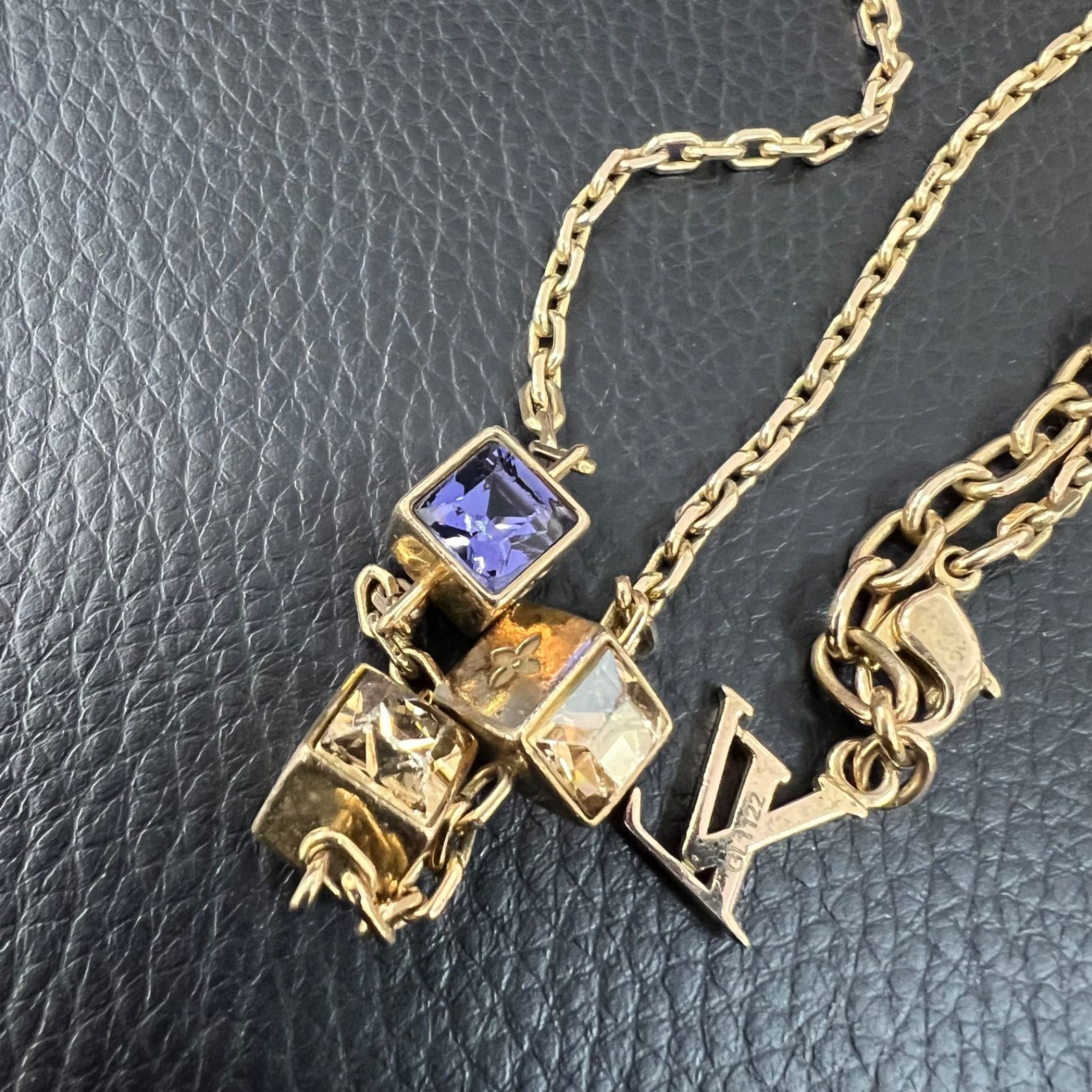 LOUIS VUITTON コリエギャンブル ネックレス ペンダント Louis Vuitton コリエ ギャンブル ネックレス キューブ - メルカリ