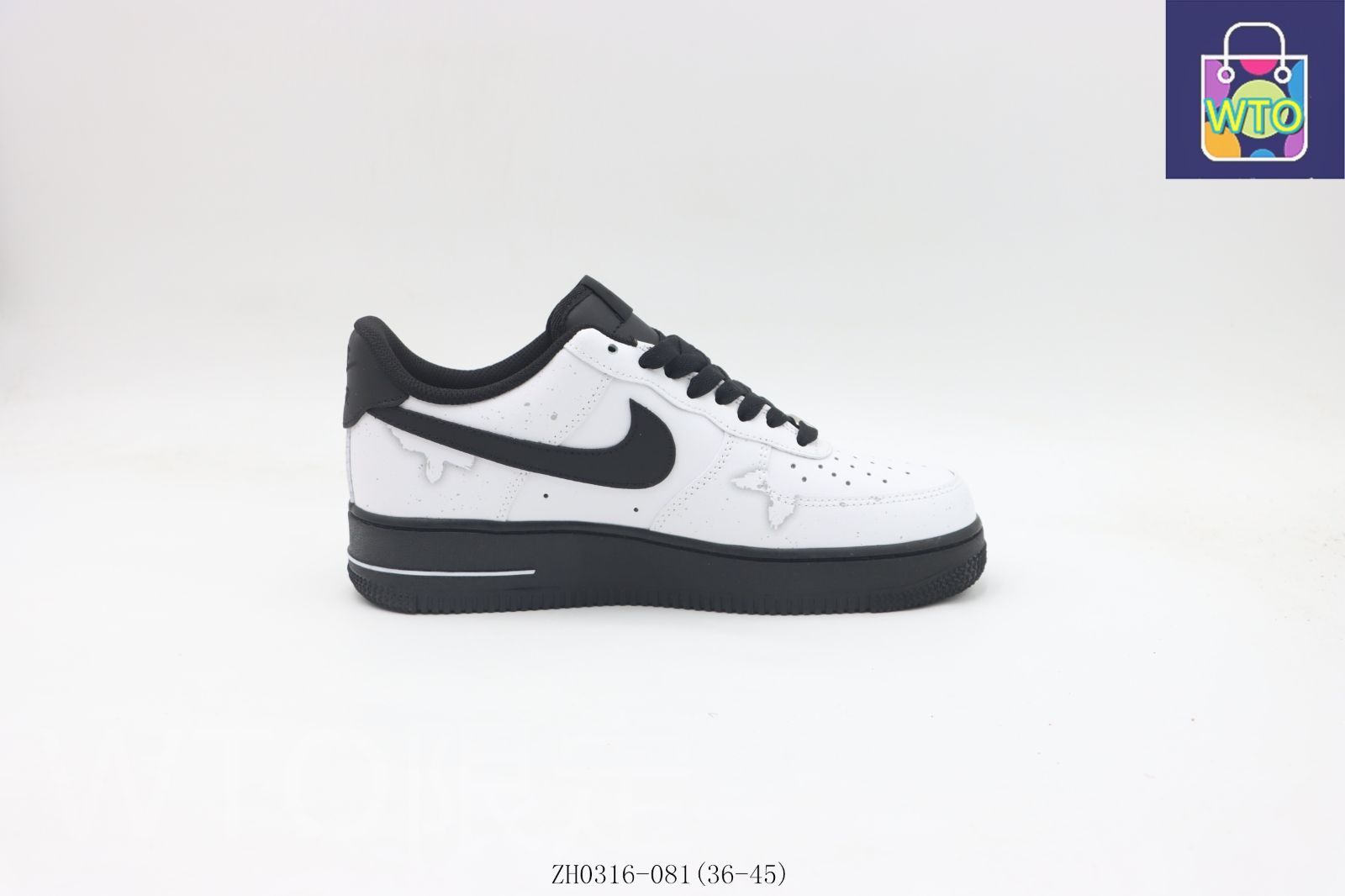 Nike ブラック/ホワイト スニーカー ブラック&ホワイト】ナイキ エアフォース1 スニーカー (Nike