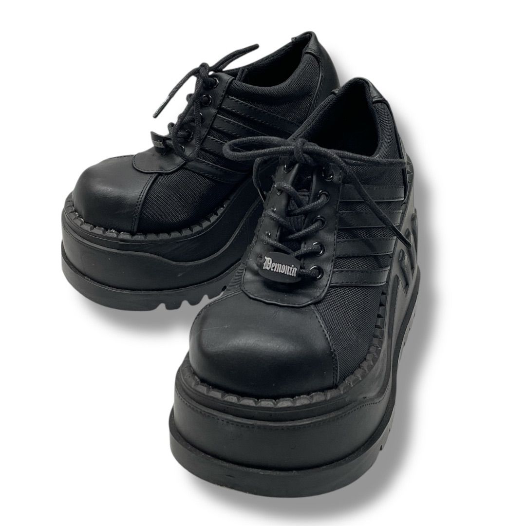 DEMONIA STOMP-08 厚底スニーカー BLACK 地雷 サブカル