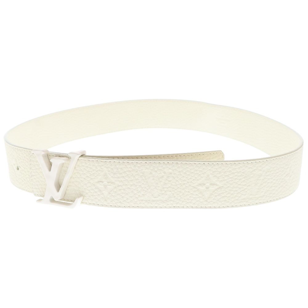 LOUIS VUITTON ルイヴィトン サンチュール イニシアル LVシャープベルト ホワイト MP235 LOUIS VUITTON (ルイヴィトン) サンチュール イニシアル LVシャープ