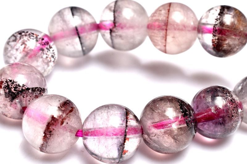 パワーストーン⑦ 1点物】高品質◇マルチカラー スーパーセブン 7.5mm ブレスレット