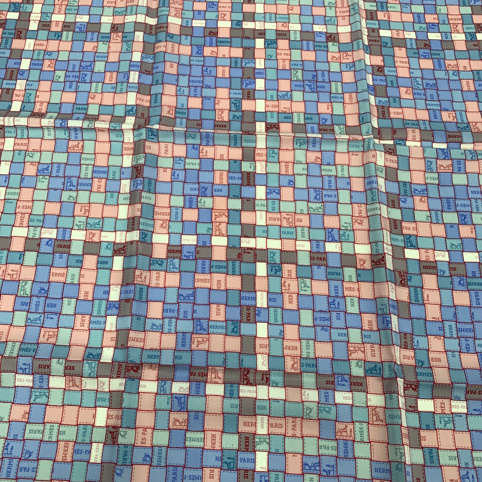 極美品 HERMES エルメス カレ90 BOLDUC AU CARRE ボルデュックチェック