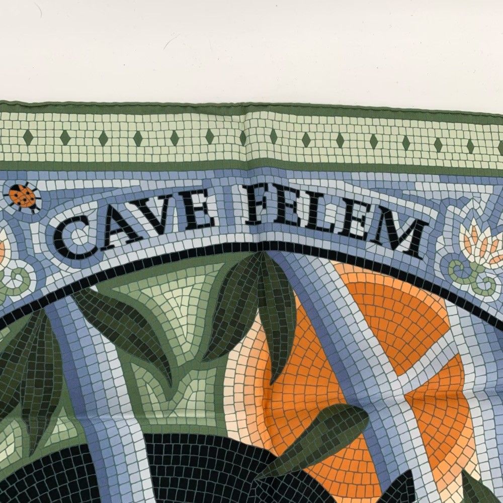 美品 HERMES エルメス カレ90 CAVE FELEM 猫に注意 マルチカラー スカーフ シルク100％ - メルカリ