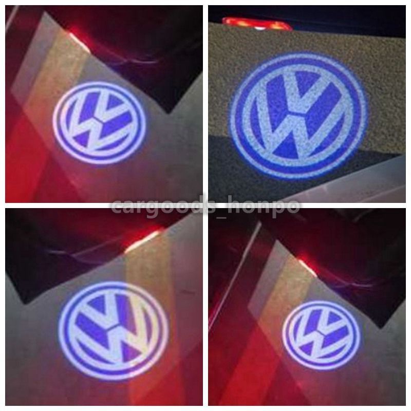 フォルクスワーゲン VW LED カーテシランプ ドア プロジェクター ライト ランプ ロゴ 左右2個セット グッズ 簡単交換 V2