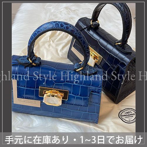 新品未使用 CARBOTTI カルボッティ クロコ型押しミニハンドバッグ  