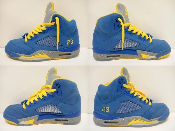 NIKE AIR JORDAN 5 JSP Laney スニーカー ブルー×イエロー 27.0cm US9