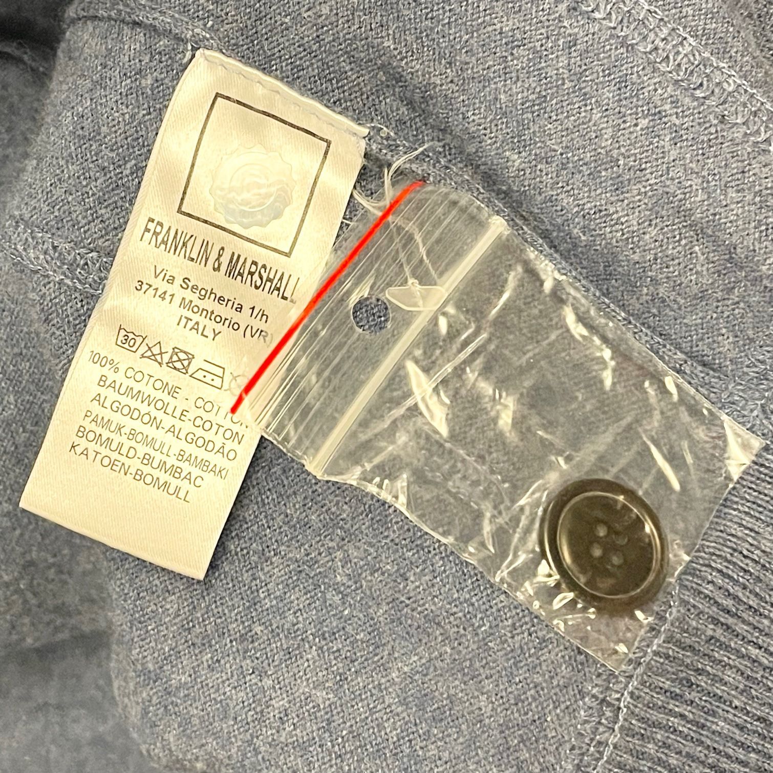 MADE IN ITALY製 FRANKLIN MARSHALL Knitwear コットンカーディガン 
