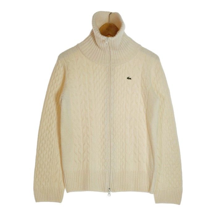 LACOSTE ラコステ ニット ジップアップカーディガン オフホワイト size42