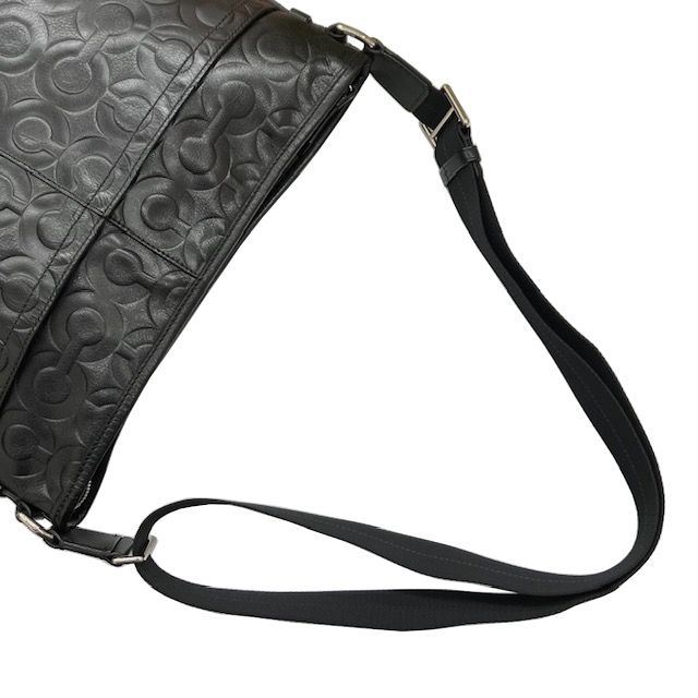 COACH コーチ ショルダーバッグ 70248 ブラック レザー 斜め掛け