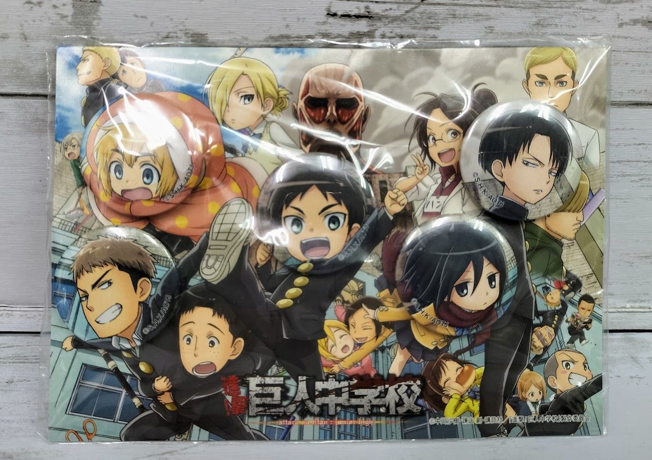 キャラクターグッズ 進撃!巨人中学校 缶バッジセット