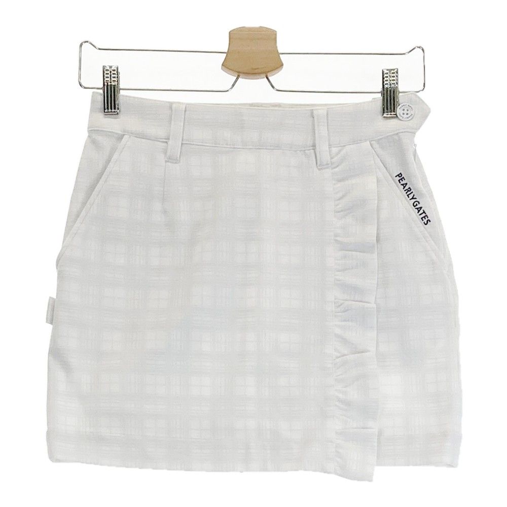 サイズ 00 PEARLY GATES パーリーゲイツ 2025年モデル スカート チェック柄 ホワイト系 240101256068 ゴルフウェア レディース ストスト
