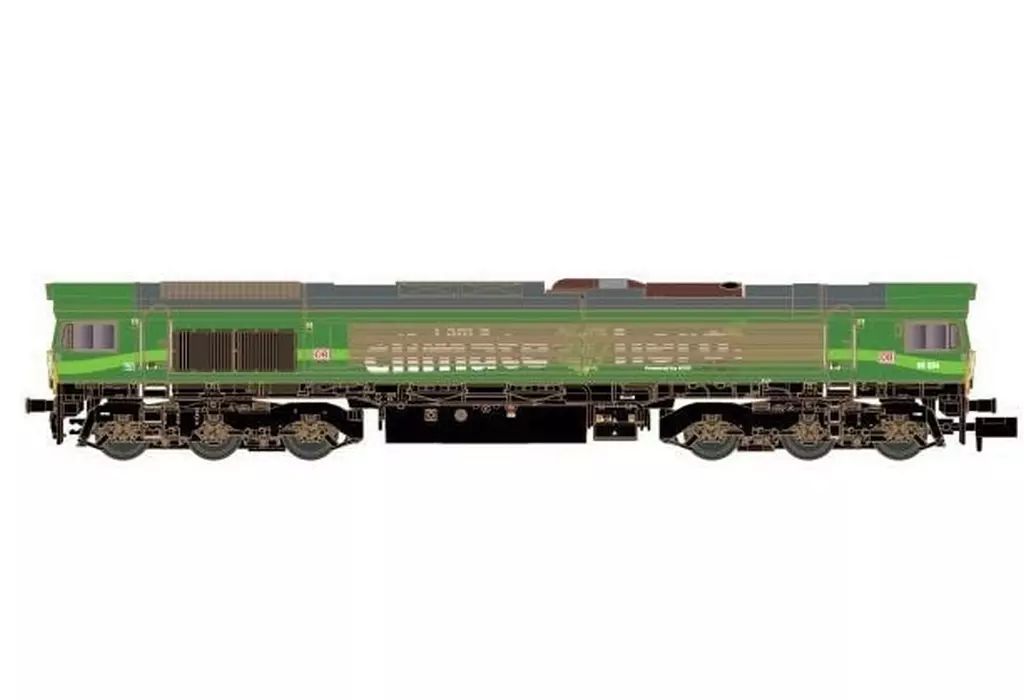 【新品】鉄道模型 1/160 Class 66 DB Cargo Climate Hero [17751-E]