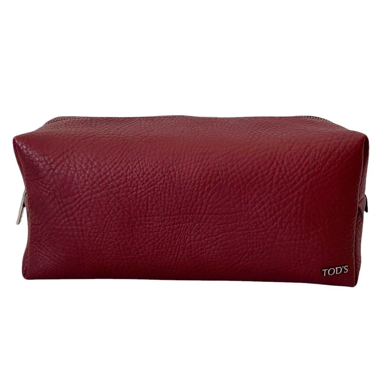 Tod's　トッズ　ポーチ TOD'S トッズ ポーチ 赤系 ボルドー ビックポーチ レザー