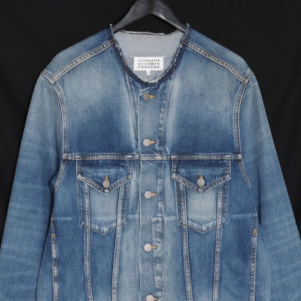 メゾンマルジェラ　ノーカラーデニムジャケット　　サイズ50 MAISON MARGIELA ノーカラーデニムジャケット サイズ50 - メルカリ