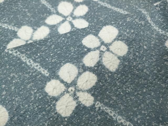 平和屋着物○訪問着 総絞り 枝花文 仮絵羽 正絹 逸品