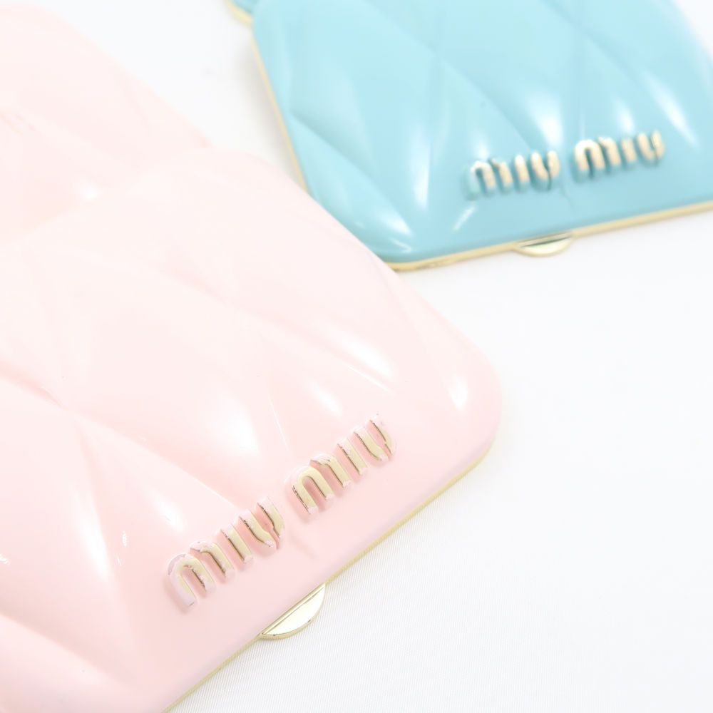 miumiu ミュウミュウ コンパクトミラー 2点 水色 セット 鏡