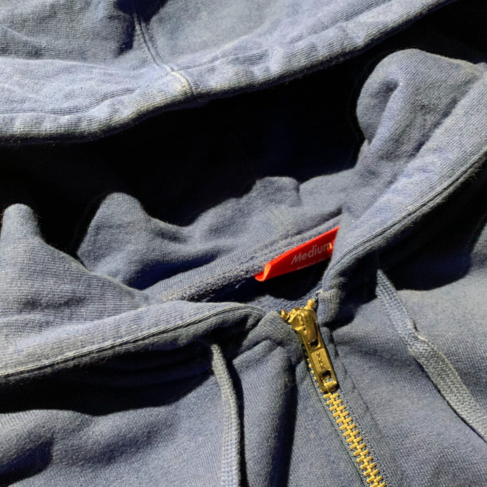 Supreme Small Box Zip Up Hooded Sweatshirt ブルー M シュプリーム