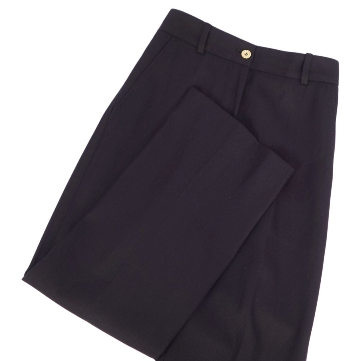 美品 PATOU パトゥ パンツ ワイドパンツ ウール ギャバジン ボトムス  