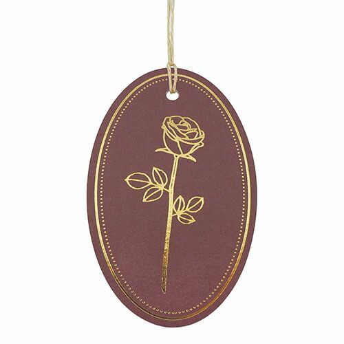 まとめ エルコミューン タグ フローラ ギフトタグ Rose GD TAG-023 ×50セット