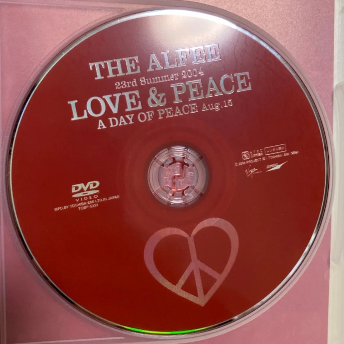 DVD THE ALFEE 2004 LOVE&PEACE 1·2 DVD