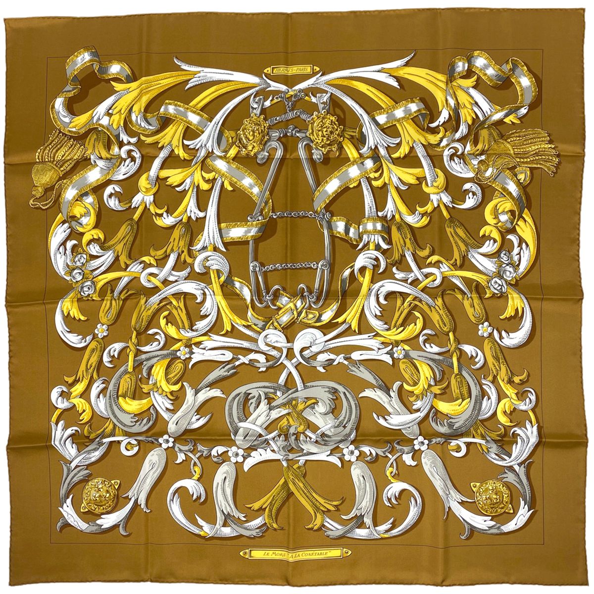 HERMES エルメス カレ 90 COACHING シルク スカーフ 馬具 HERMES