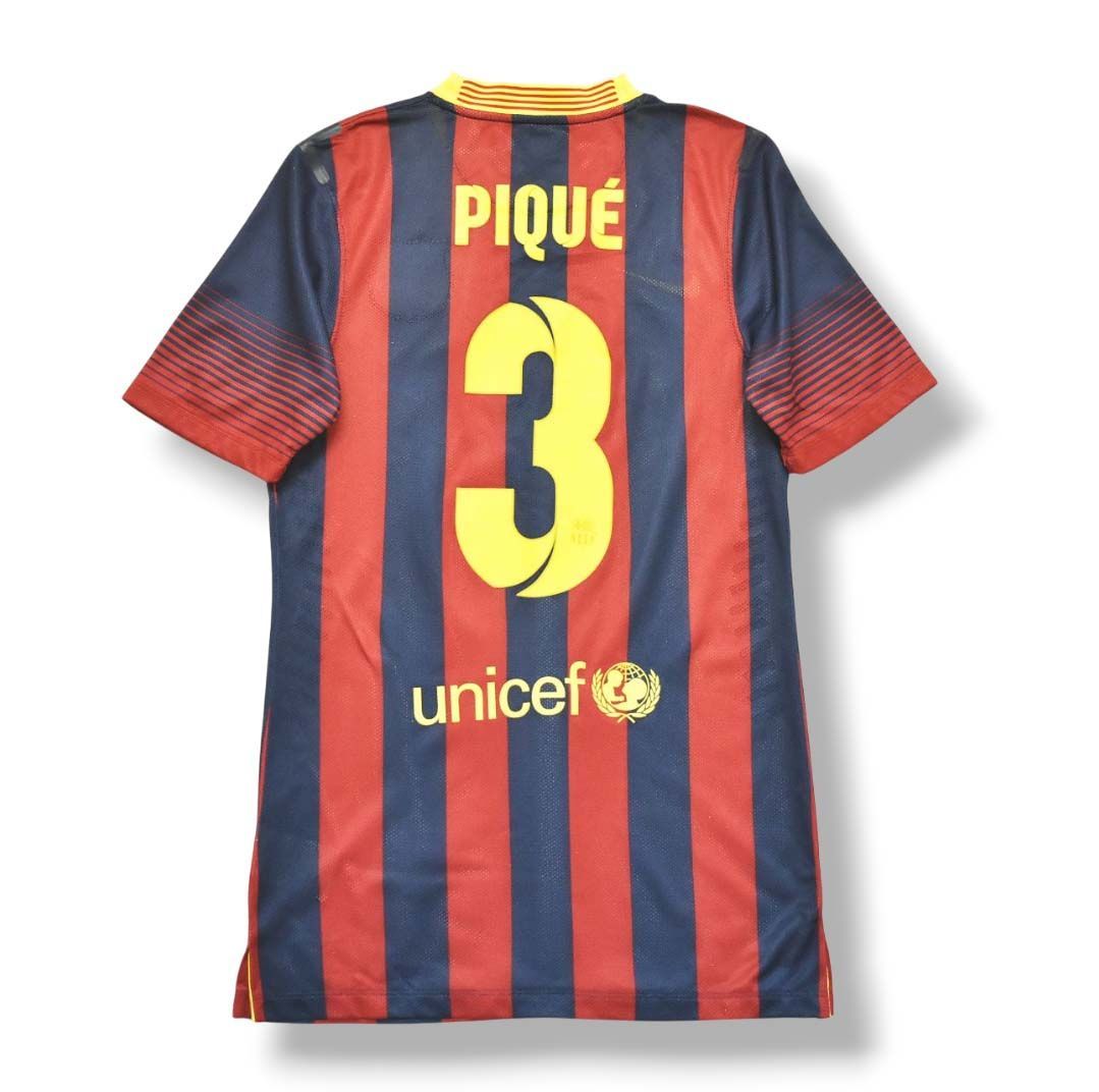 ナイキ　サッカー　スペイン　FCバルセロナ　3ジェラール・ピケ　ユニフォーム 美品】 ナイキ NIKE バルセロナ FC BARCELONA 2013－14 1st 背