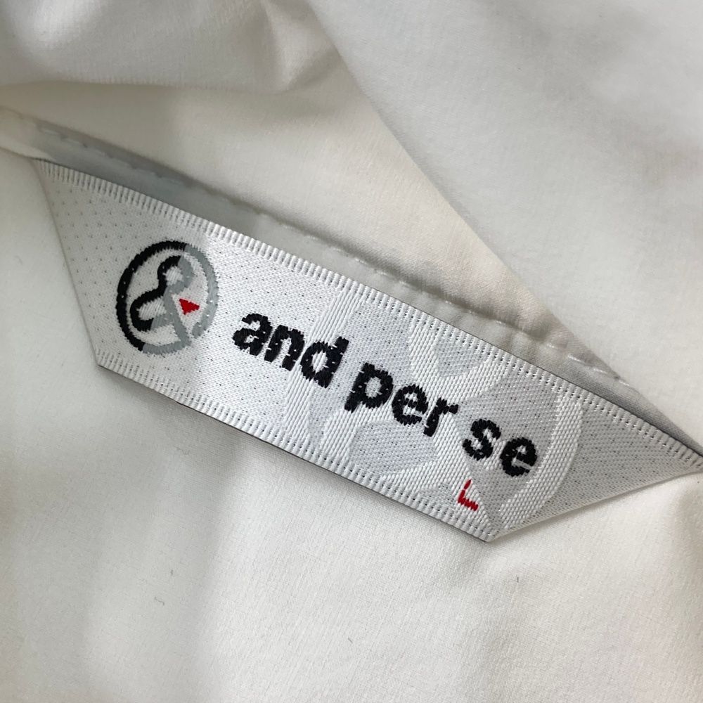 サイズ：L AND PER SE アンパスィ 中綿 ノースリーブ ジップワンピース