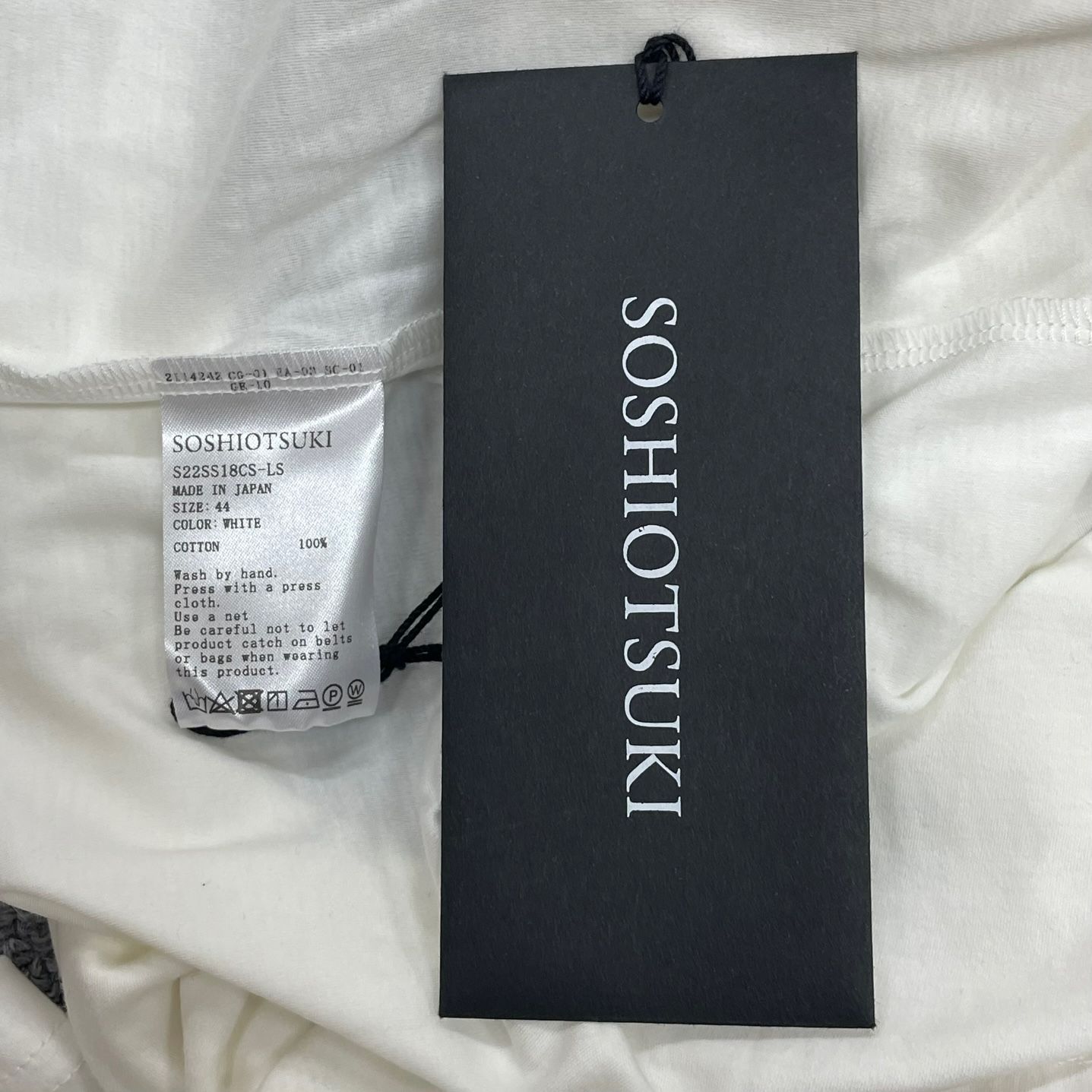 定価27500円 未使用 SOSHIOTSUKI 22SS Longsleeve Born Muslin Top 