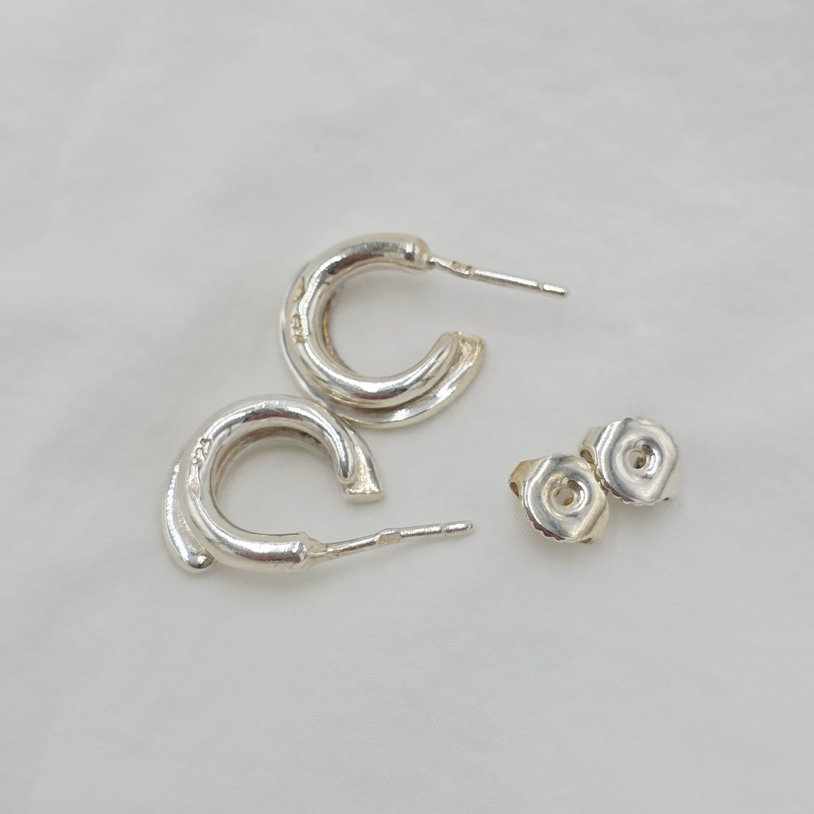 CHANEL シャネル　シルバーフープピアス 両耳用 CHANEL シャネル ヴィンテージ フープ ピアス/925 両耳用