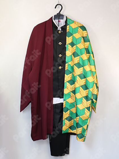 コスプレ衣装 鬼滅の刃／冨岡義勇（Mサイズ）【ウィッグ、草履