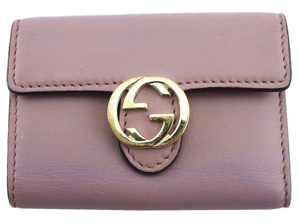 グッチ GUCCI キーケース ラベンダー×ゴールド レディース