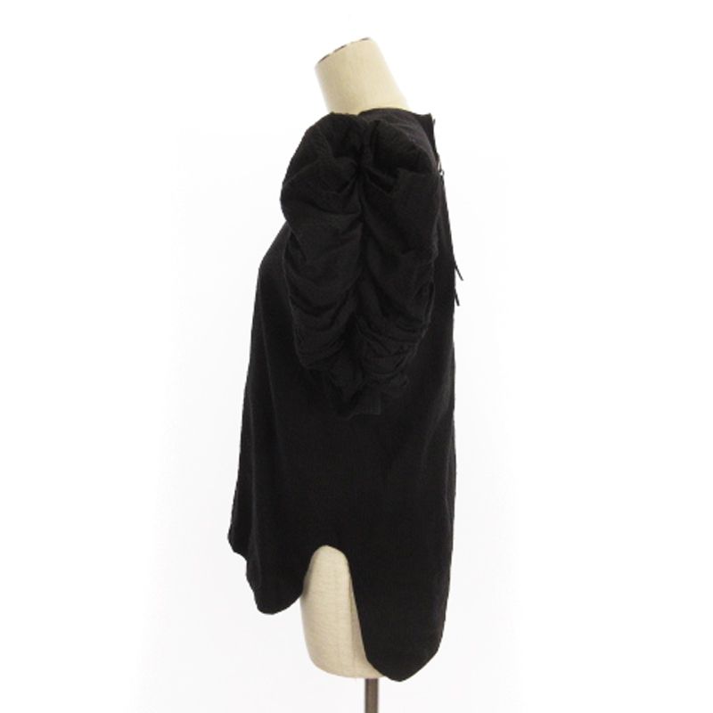 美品 RIKO TOKYO リコ Watagarshi blouse ボリュームスリーブ ブラウス R231FB013-09F1 サイズF ブラック レディース 古着 中古 USED リコ RIKO TOKYO Watagarshi blouse ブラウス カットソー 五分袖