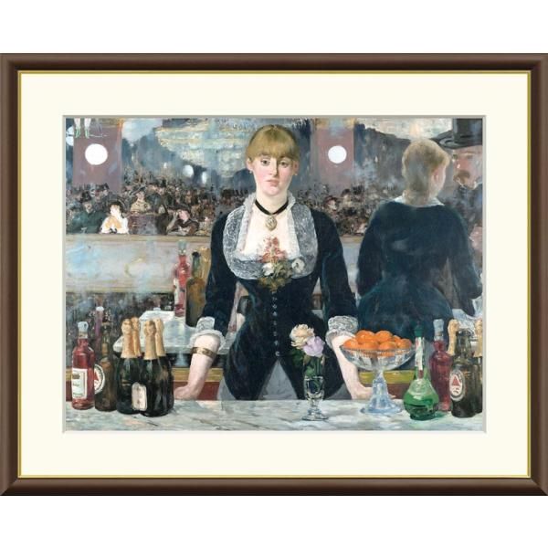 高精細デジタル額装版画 世界の名画 マネ 「 フォリー・ベルジェールのバー 」 サイズ F6号