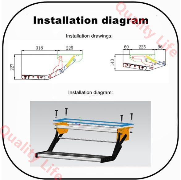 電動RVステップ 滑り止めキャンピングカー階段 LEDライト付き 折りたたみ式ドロップダウン階段 自動伸縮式ステップ 耐荷重200KG トラベルトレーラー用 FFCRYSTALESIA_COM
