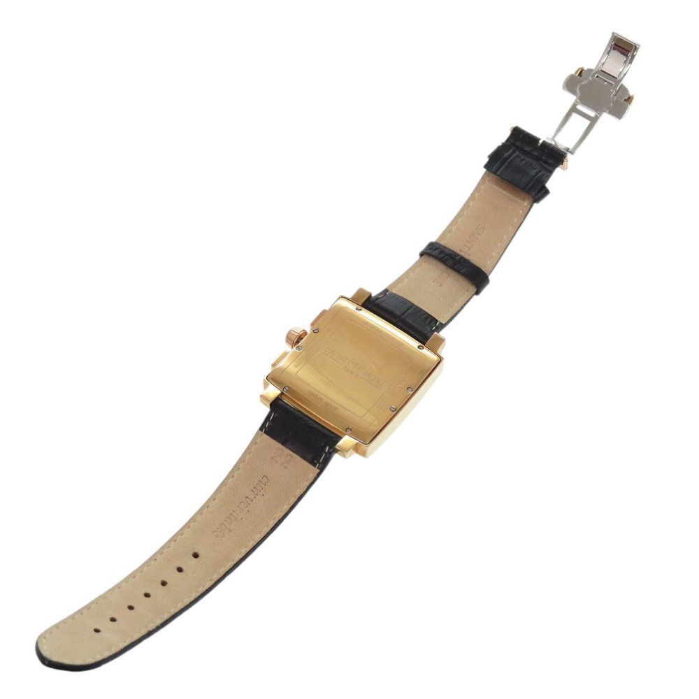 新品同様 サントノーレ 898027 8NIAR SS 型押しレザー ブラック  