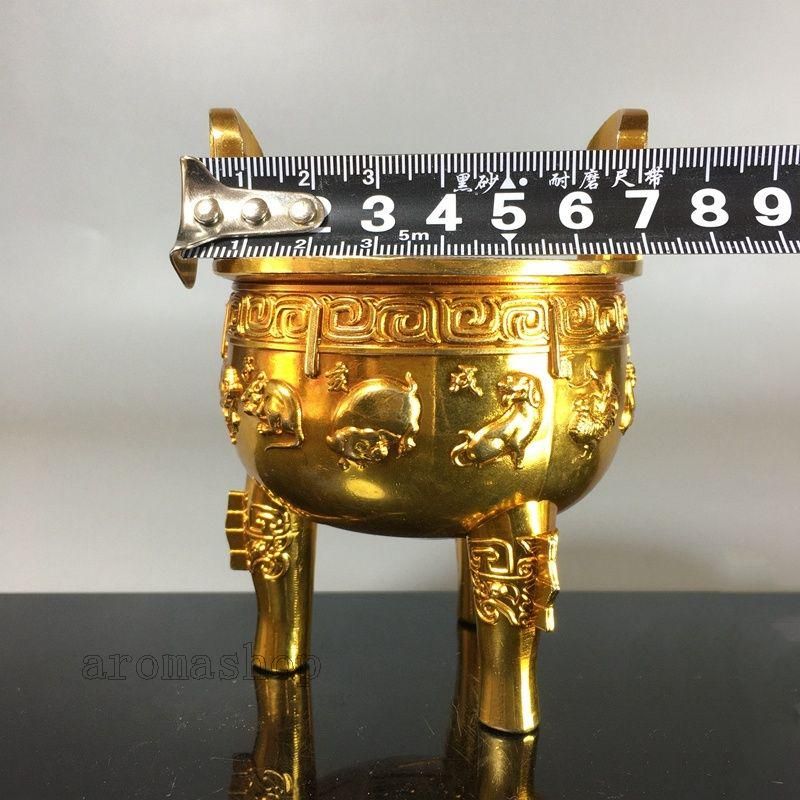 銅 細工 干支蛇薫香炉 十二支炉 刻蔵八宝炉 香道具 装飾品 工芸