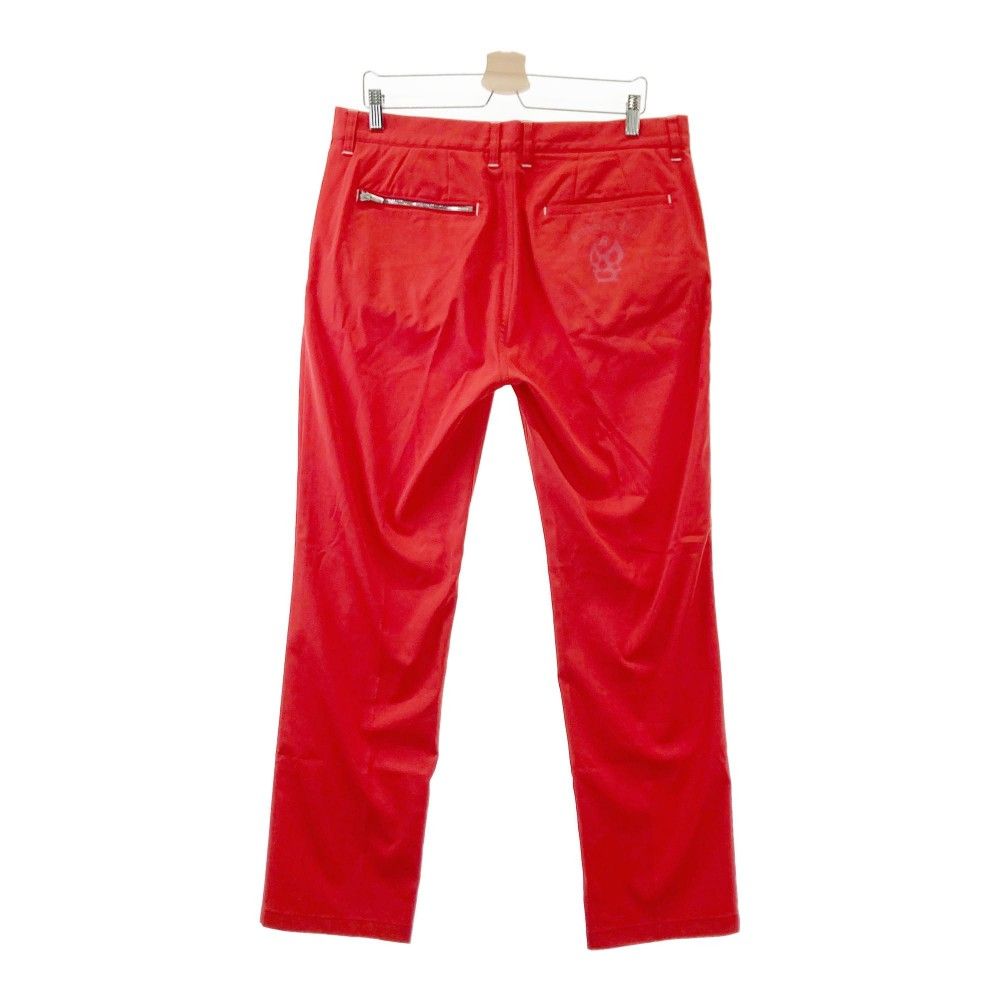 新品 ラッセルノ ゴルフ ルチャ 刺繍ロゴ ロングパンツ レッド 春夏 L 5 サイズ：7 RUSSELUNO ラッセルノ ロングパンツ ルチャ刺繍 レッド系