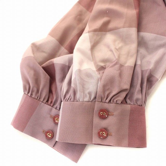 BLUE LABEL CRESTBRIDGE - 【美品】ブルーレーベルクレストブリッジ　ブラウス　チェック　ピンク ブルーレーベルクレストブリッジ BLUE LABEL CRESTBRIDGE 19SS
