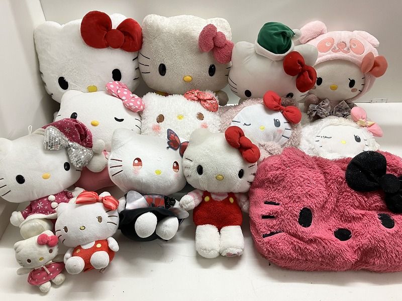 ◆ ジャンク品 Sanrio サンリオ 14点 まとめ商品 ハローキティ BIGサイズ ぬいぐるみ マスコット クッション など 現状品 5.4kg