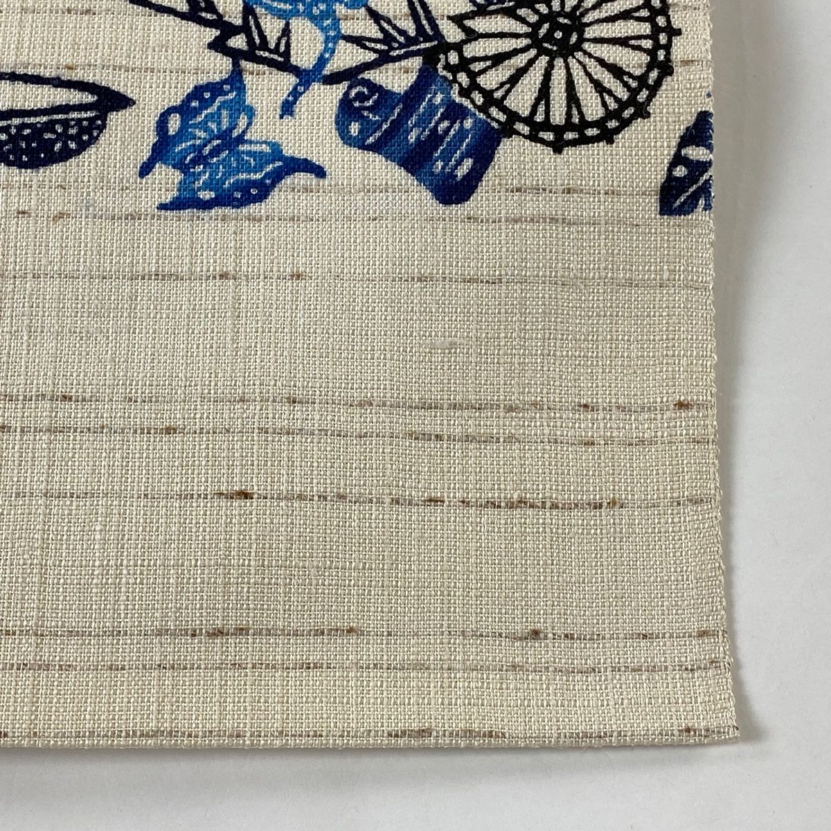 名古屋帯 美品 逸品 城間栄順 落款 琉球藍型 夏帯 八寸名古屋帯