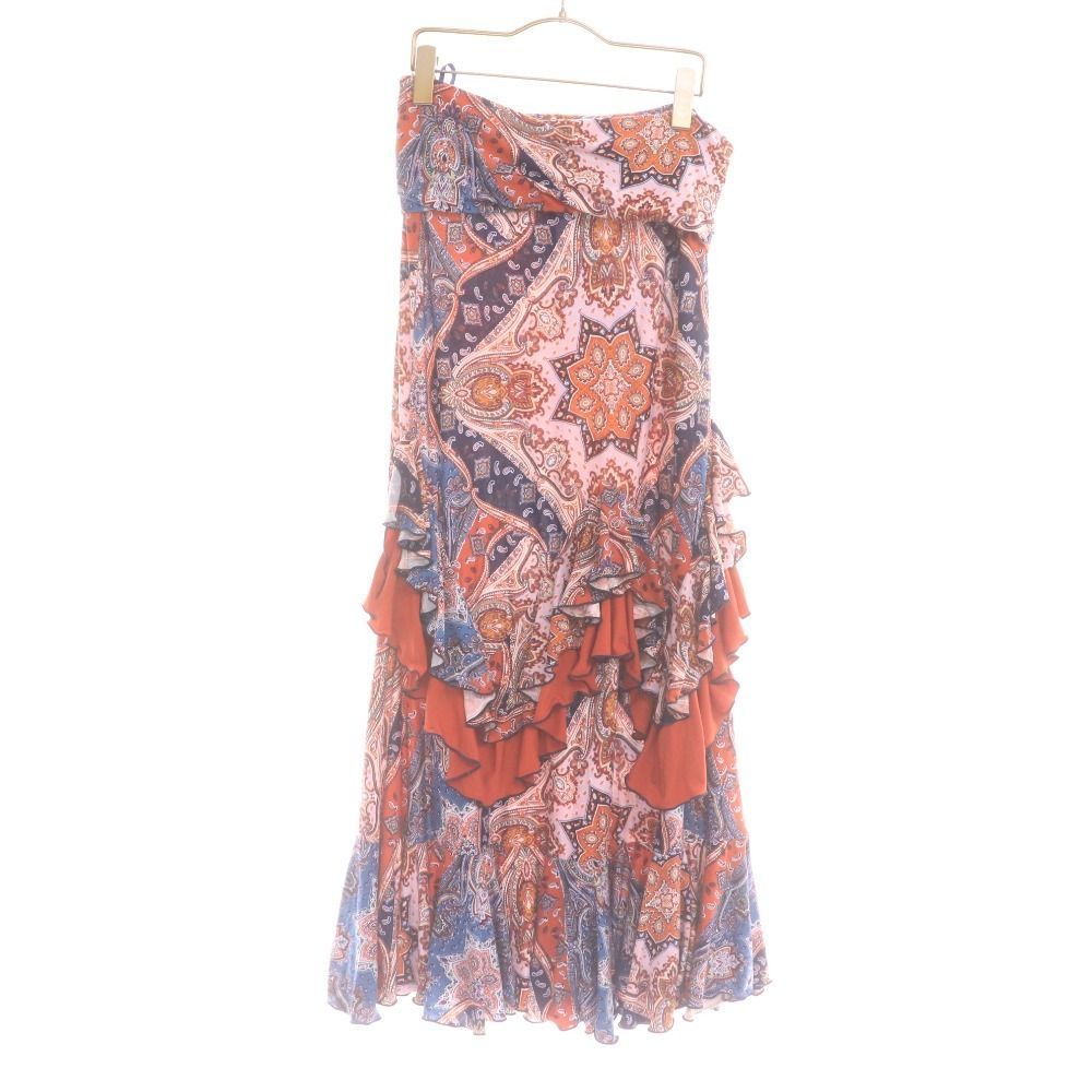 ソニアジョーンズ 等 ファルダ 2点セット フラメンコ 総柄 ペイズリー M 等 ピンク