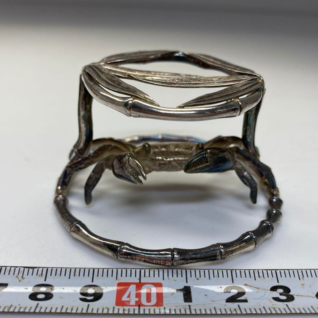 一ノ瀬宗辰 南鐐笹蟹 蓋置 76g トコカト 東さ6-0724