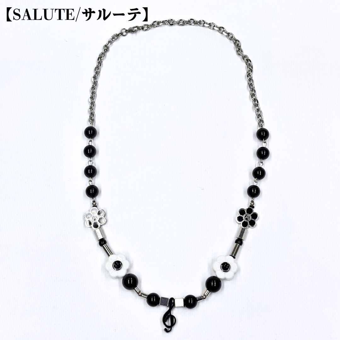 【SALUTE/サルーテ】FLOWER ANARCHY NECKLACE×SHANE GONZALES フラワー 音符 ネックレス ストリート ファッション ヒップホップ 20AW-05410 新品 未使用 正規品 送料無料
