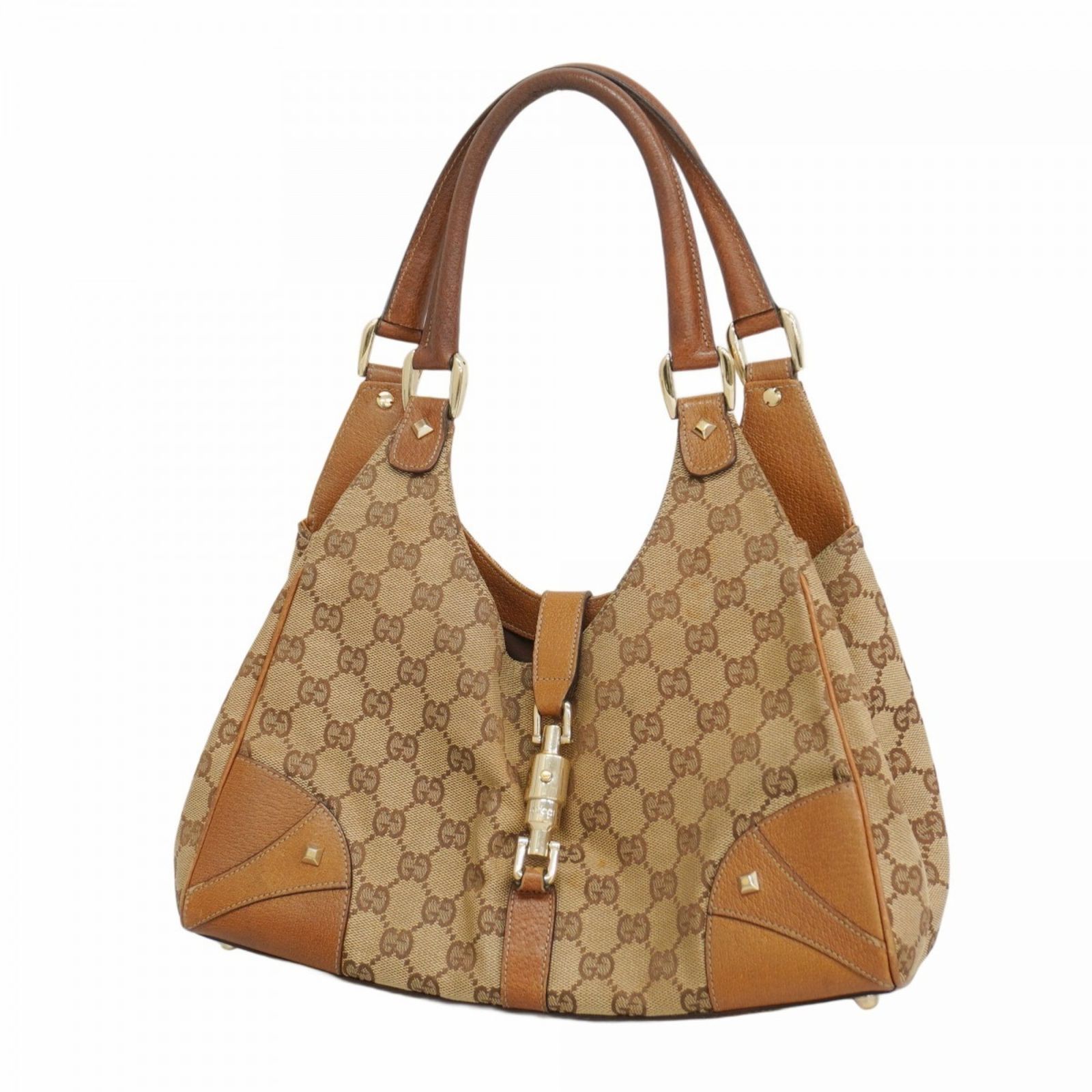 グッチ Gucci グッチ ショルダーバッグ GGキャンバス ニュージャッキー 124407 キャンバス ブラウン レディース