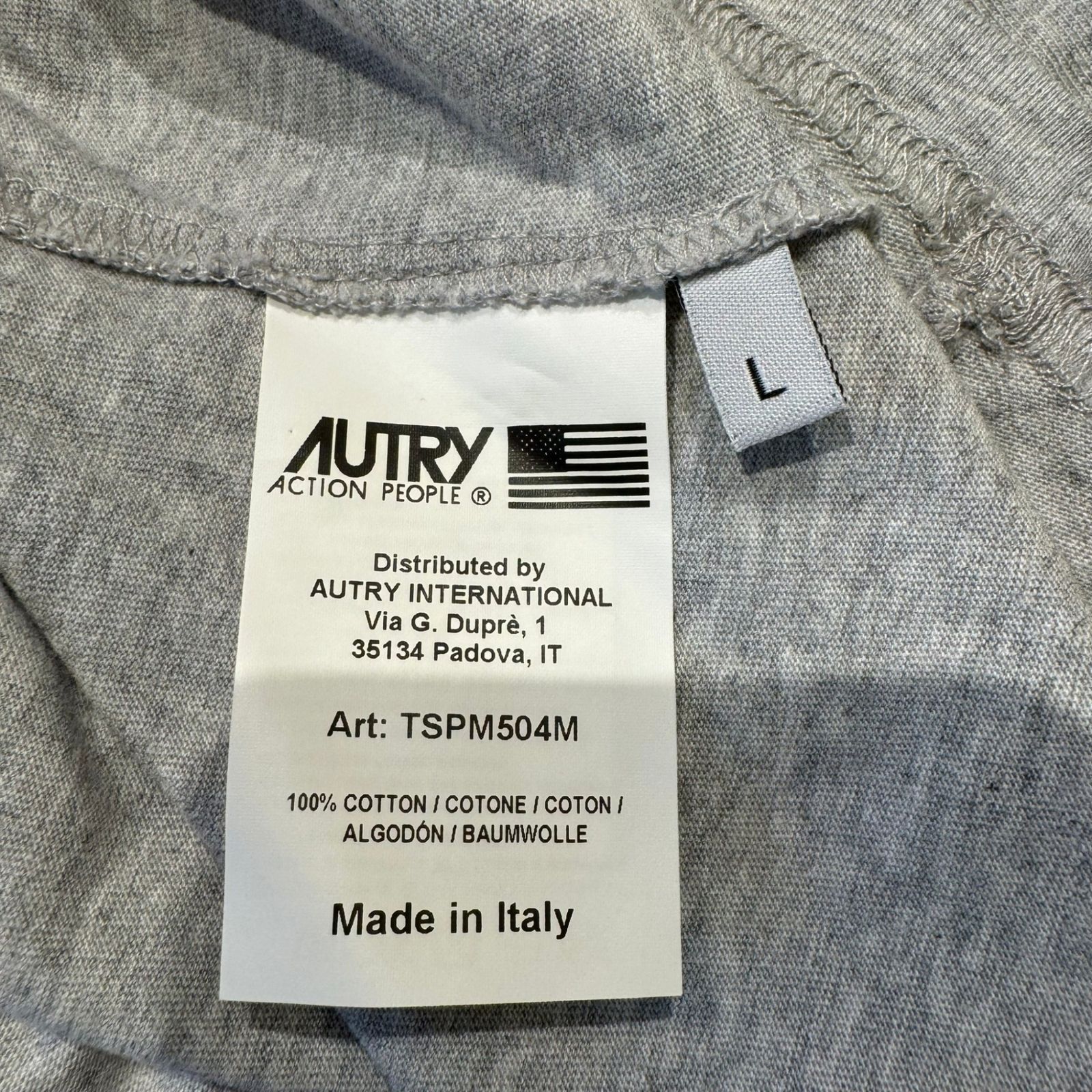 AUTRY (オートリー) ② 4131-2TSPM504 24SS ロゴTシャツ レディース グレー L AUTRY（オートリー） tシャツ LOGO Tシャツ レディース : ZOZOTOWN