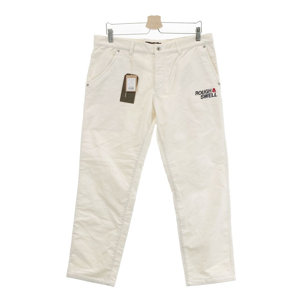 rough & swell ホワイト ゴルフパンツ XL サイズ：XL ROUGH&SWELL ラフアンドスウェル コーデュロイパンツ