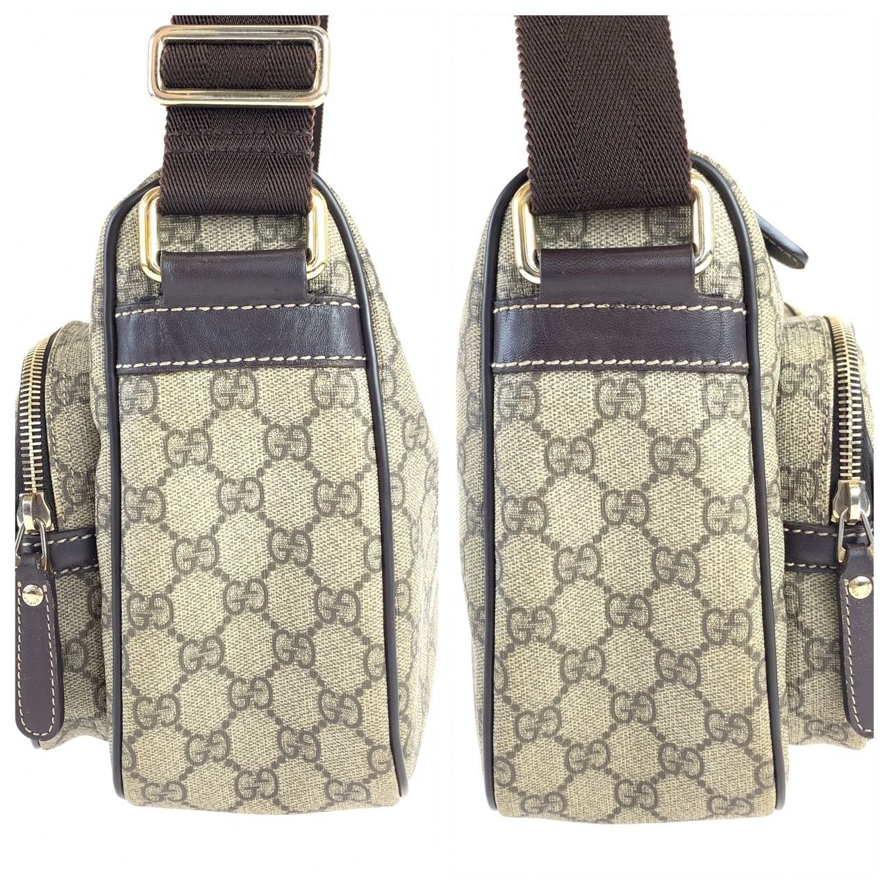 美品 GUCCI グッチ GGスプリーム 男女兼用 ブラウン 茶 GGスプリーム 